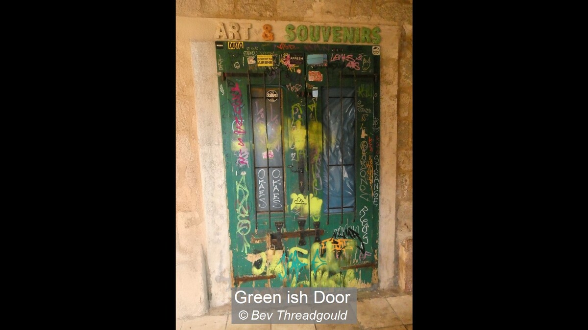 Green ish Door